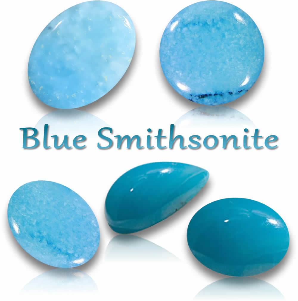 Pietre preziose Smithsonite blu naturali