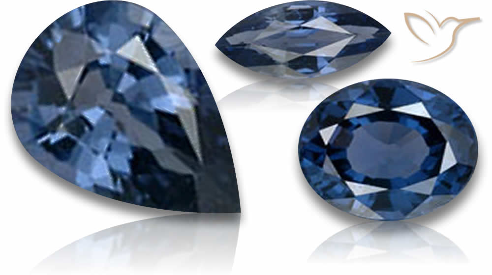 Pietre preziose di spinello blu naturale