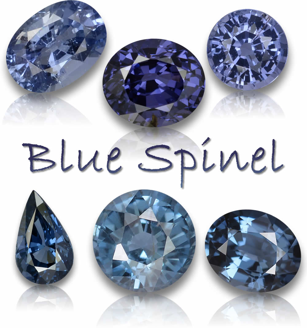 Pietre preziose di spinello blu naturale