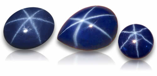 Pietre preziose di zaffiro stellato