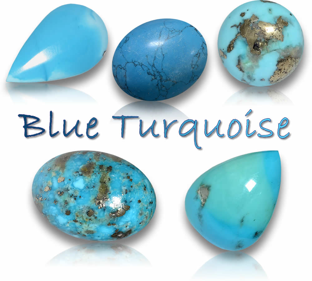 Pietre preziose naturali di turchese blu in vendita