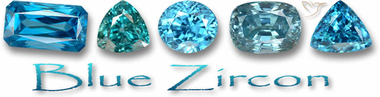 Pietre preziose di zircone blu