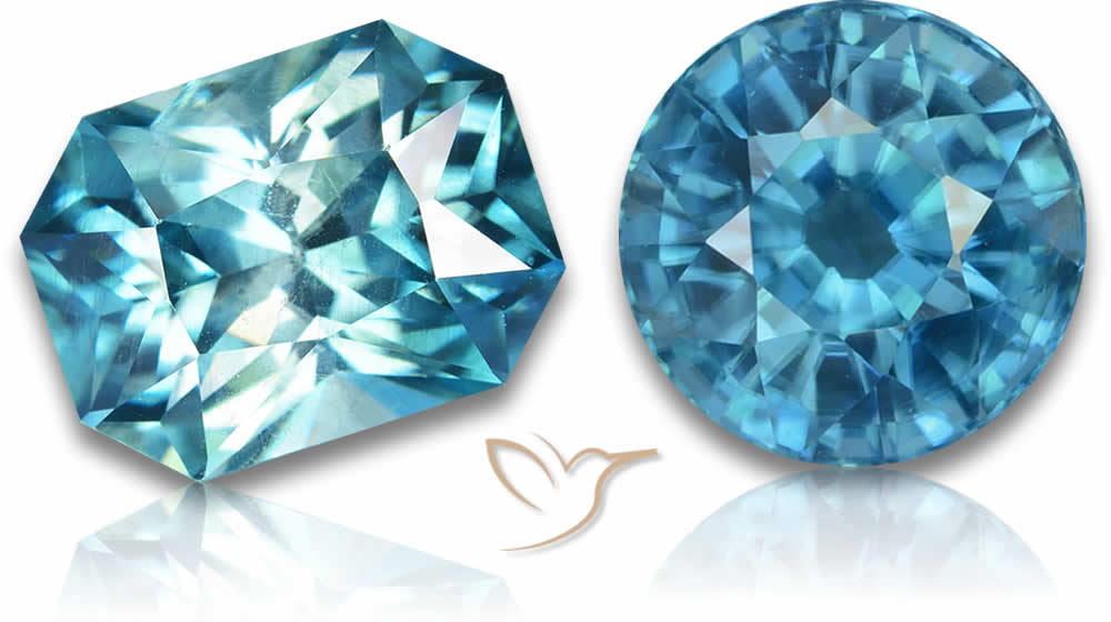 Pietre preziose di zircone blu