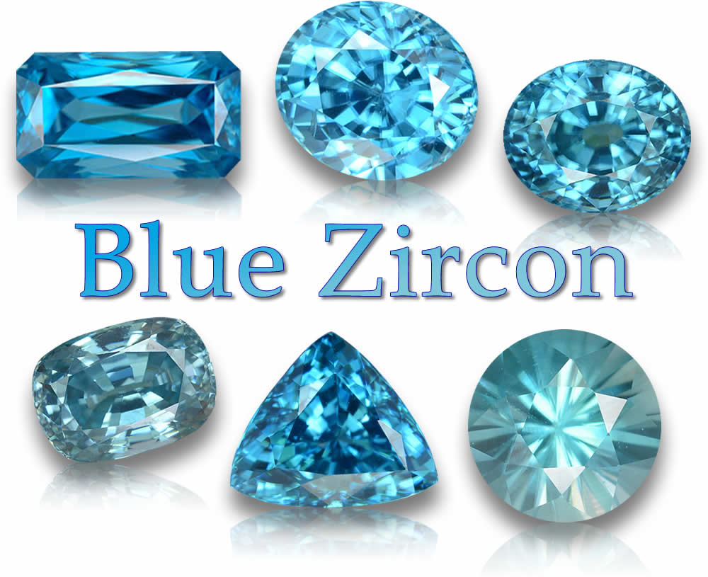Pietre preziose naturali di zirconi blu