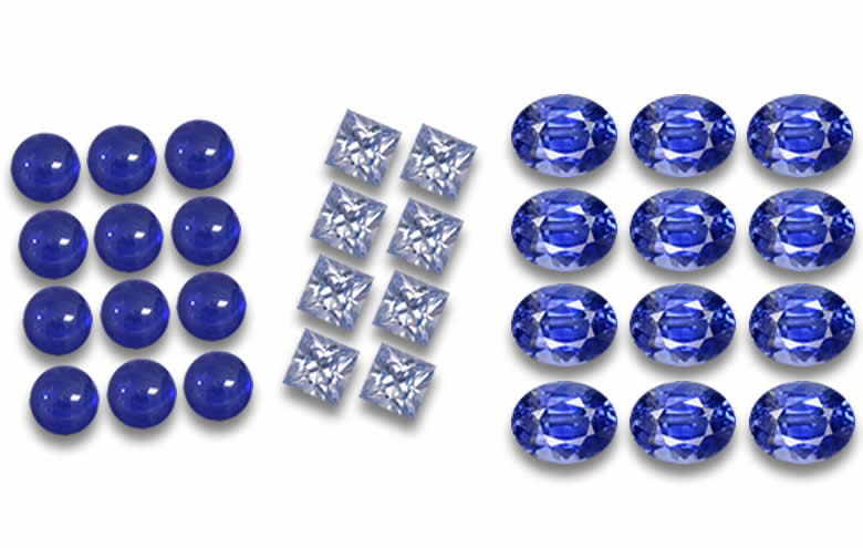 Loose Calibrated Sapphire: Oval, Round, Precision-Cut Sapphire Stones, Wholesale Calibrated Sapphire
