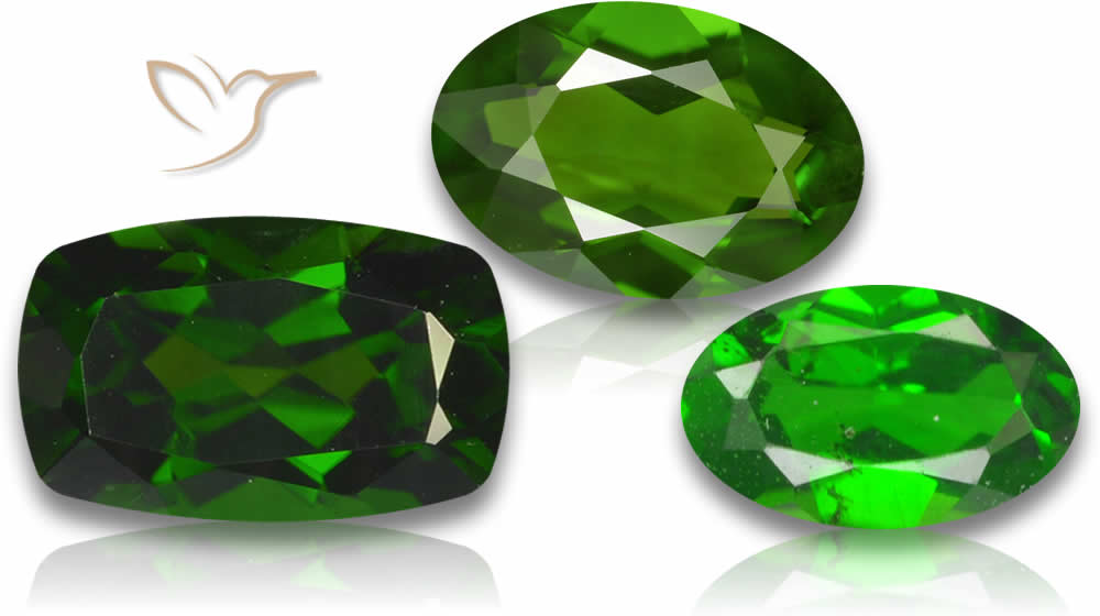 Gemme di cromo diopside