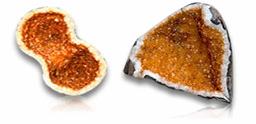 Pietre preziose di geode citrino