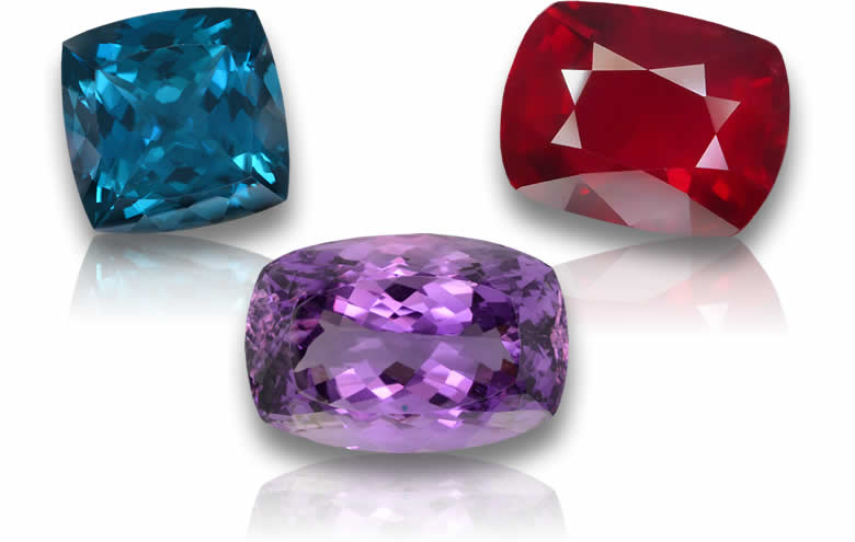 Pietre preziose sfuse taglio cuscino per gioielli