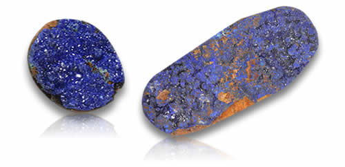 Gemme di azzurrite Druzy