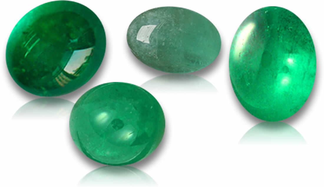 Cabochon di smeraldo naturale per anello da uomo personalizzato