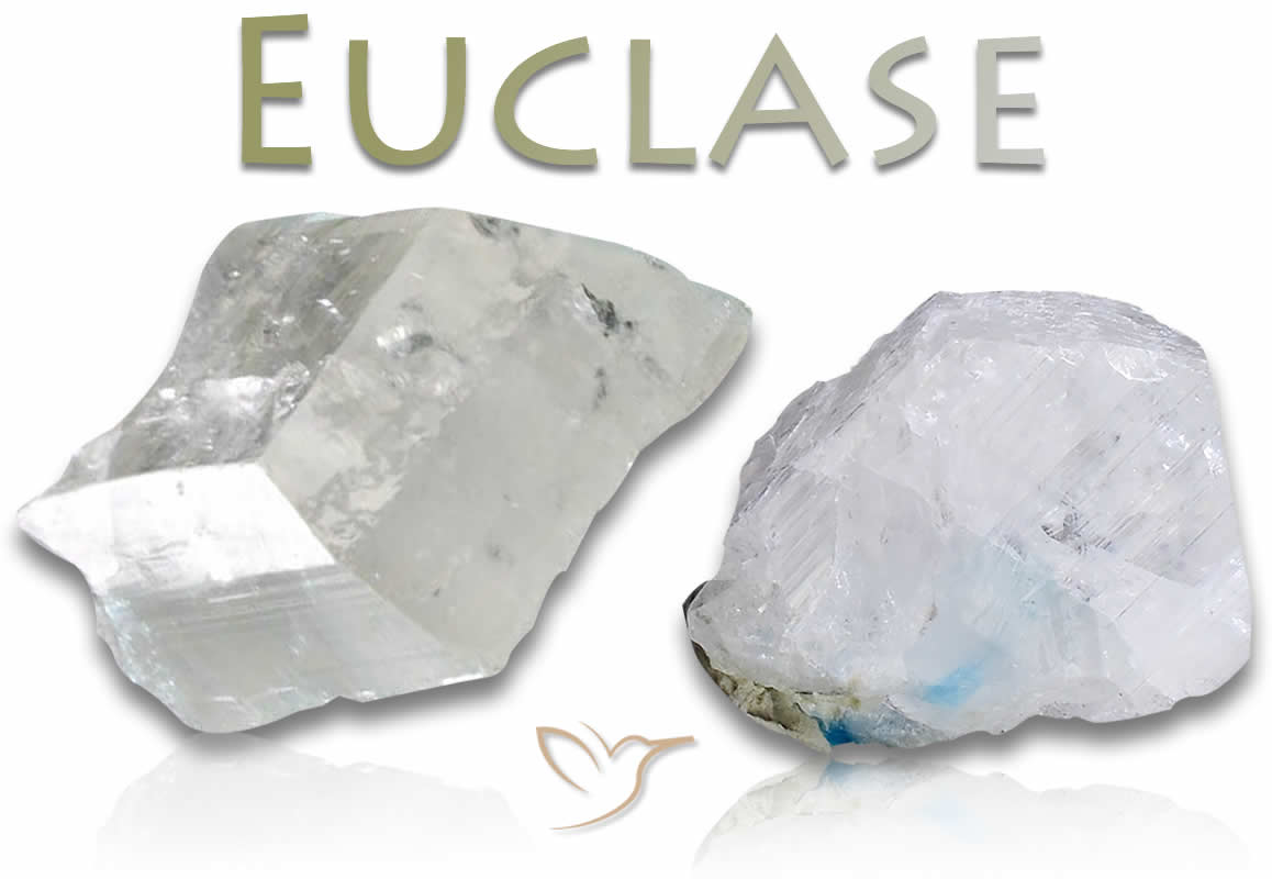 Pietre preziose grezze di euclasio bianco