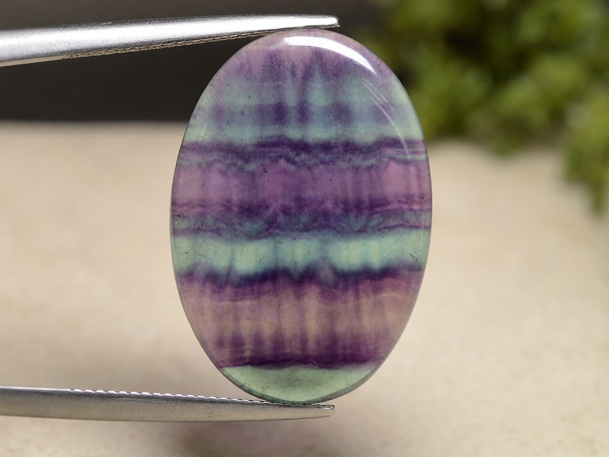 Vista ravvicinata di gemme di fluorite naturale