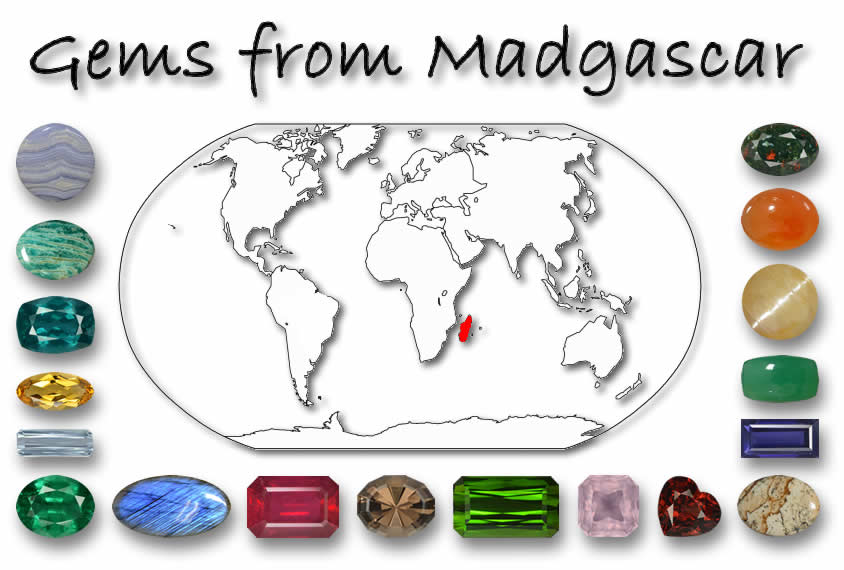 Pietre preziose trovate in Madagascar