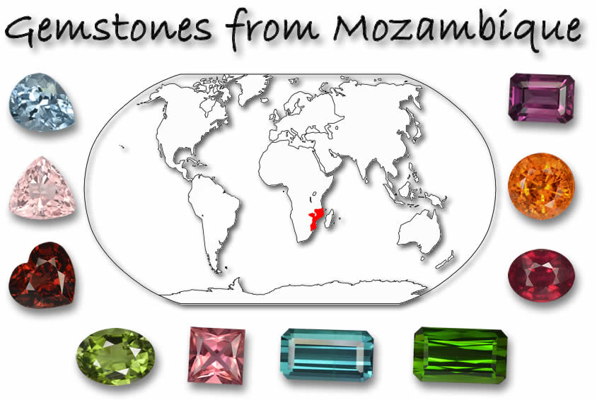 Pietre preziose trovate in Mozambico