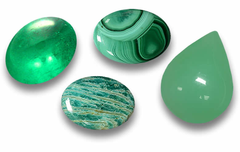 Green Cabochon Gemstones: Peridot, Malachite, Jade, Emerald, Sapphire and More. Green Cabochon Wholesale