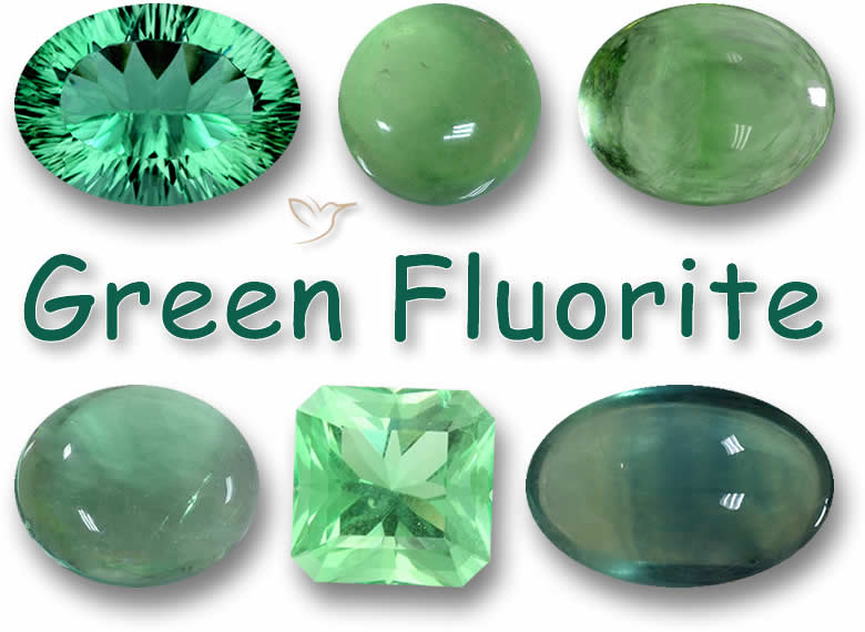 Pietre preziose di fluorite verde