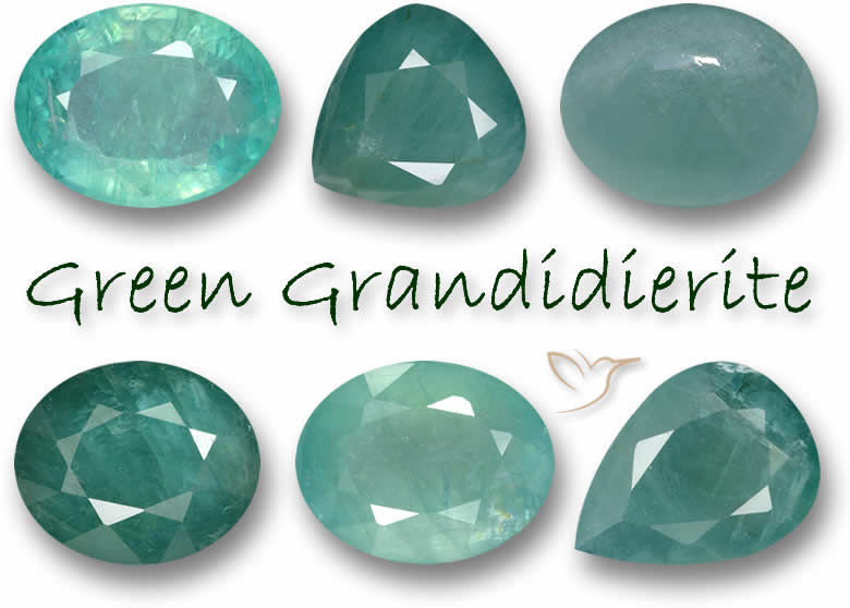 Pietre preziose di Grandidierite verde