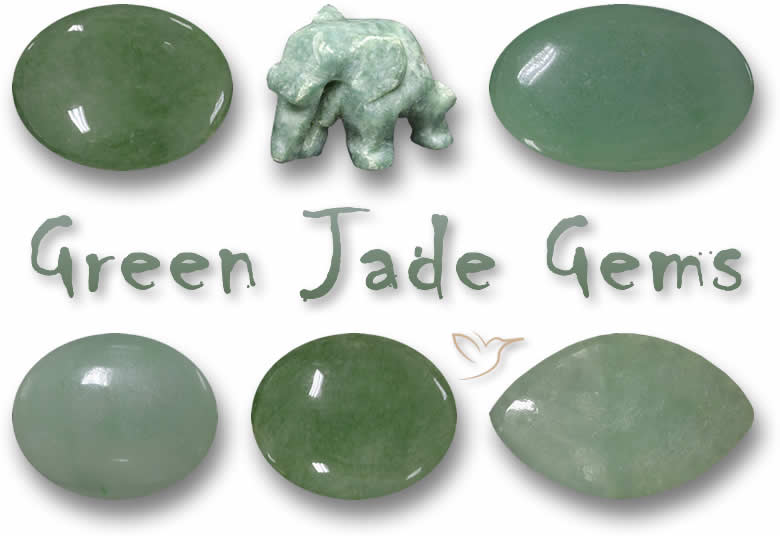 Pietre preziose di giada verde