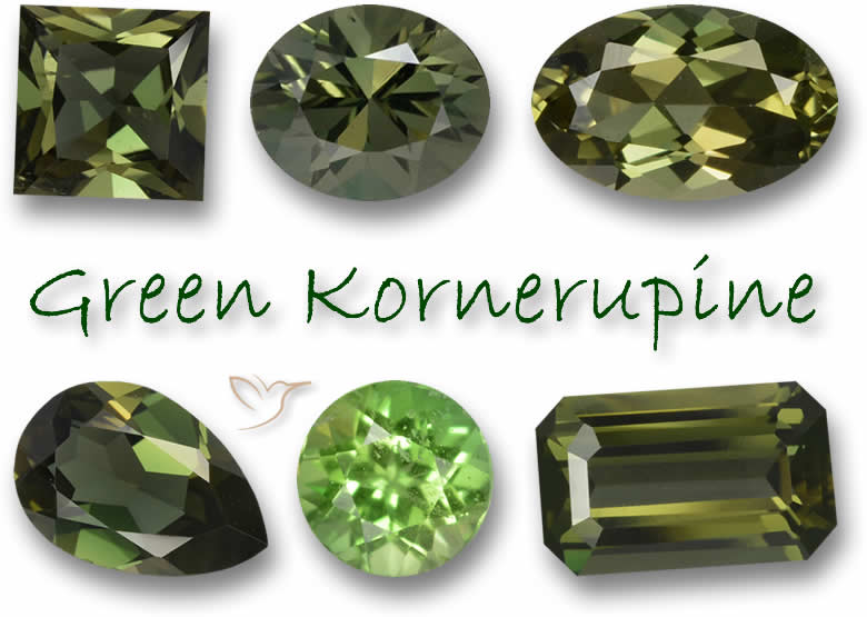 Pietre preziose Kornerupine verdi