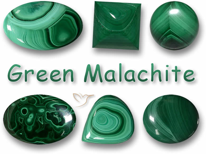 Pietre preziose di malachite verde