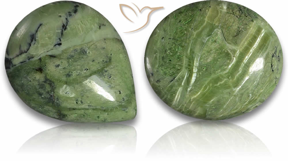 Cabochon serpentini verdi