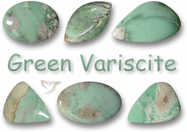 Pietre preziose di variscite verde