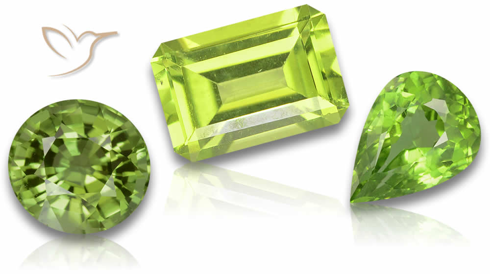 Pietre preziose di peridoto naturale