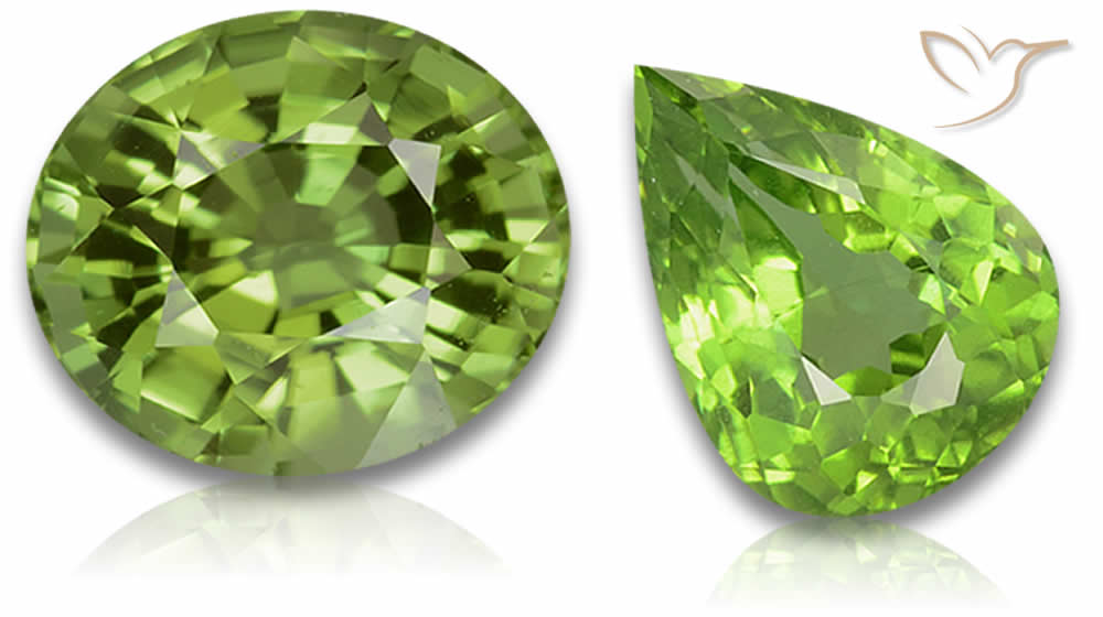 Pietre preziose di peridoto naturale