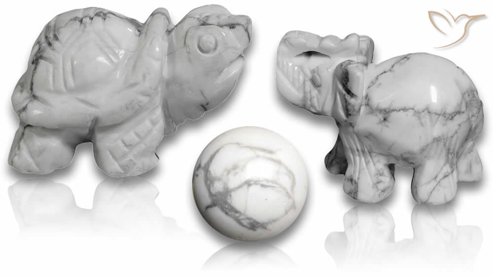 Sculture e pietre di howlite