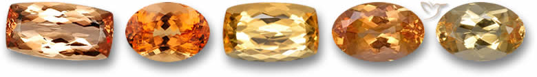 Pietre preziose di topazio imperiale