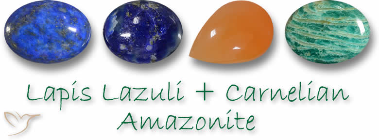 Lapislazzuli, Corniola e Amazzonite