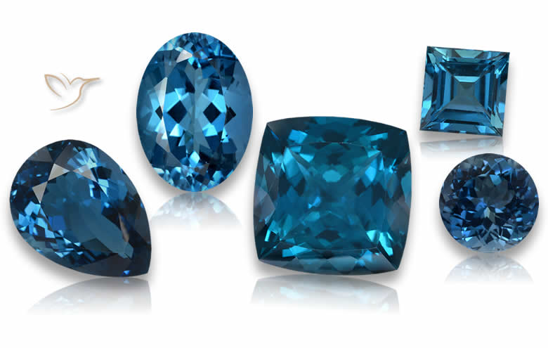 Loose London Blue Topaz, Shop Oval, Pear, Octagon Cut and Cabochon Gemstones