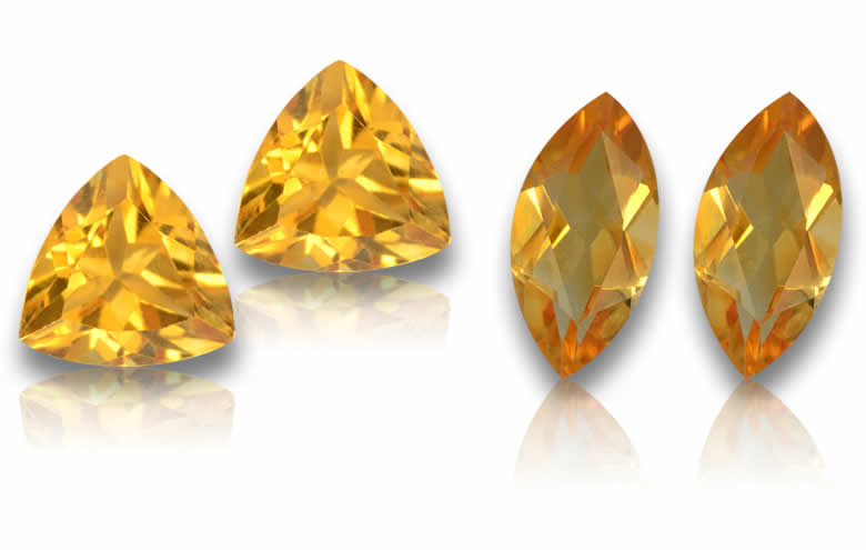 Coppie di citrini abbinate per orecchini e gioielli personalizzati