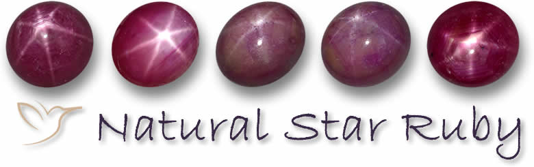 Rubini stellati naturali