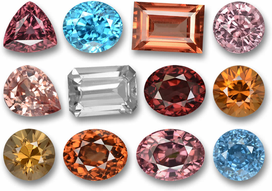 Pietre preziose di zircone naturale per designer e artigiani di gioielli