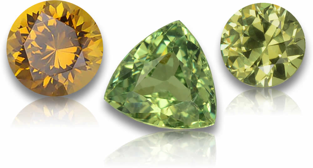Pietre preziose di granato andradite