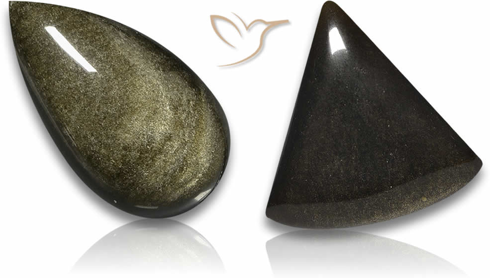 Gemme cabochon di ossidiana