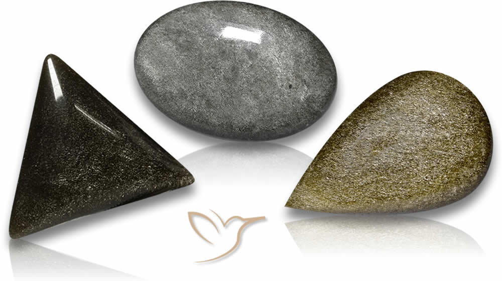 Gemme cabochon di ossidiana