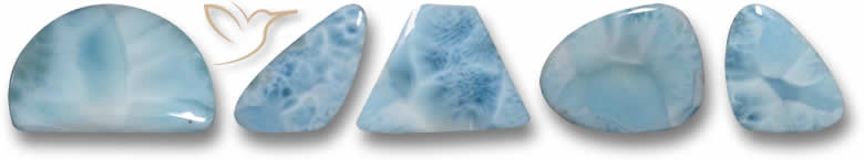 Pietre preziose Larimar di forma strana