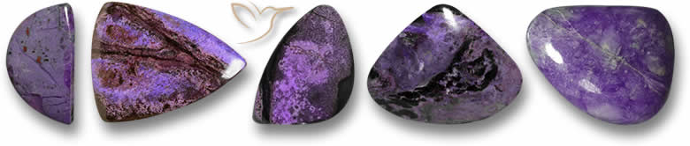 Pietre preziose di Sugilite di forma strana