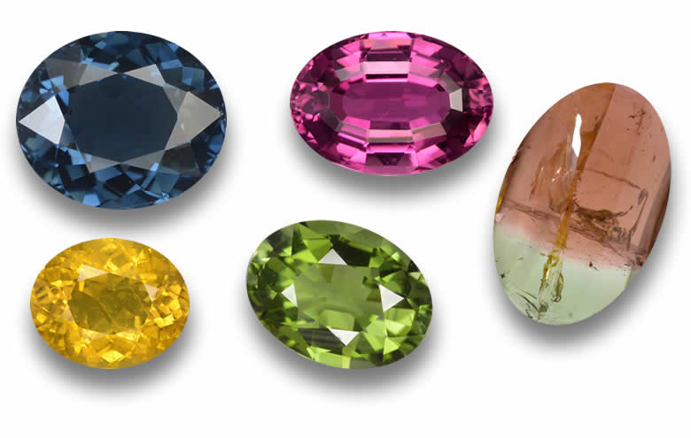 Oval Tourmaline Gemstones - Natural, Certified