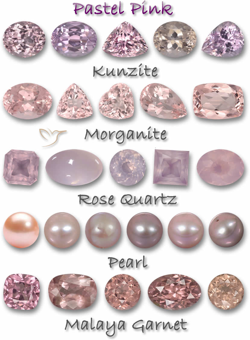 Pietre preziose rosa pastello