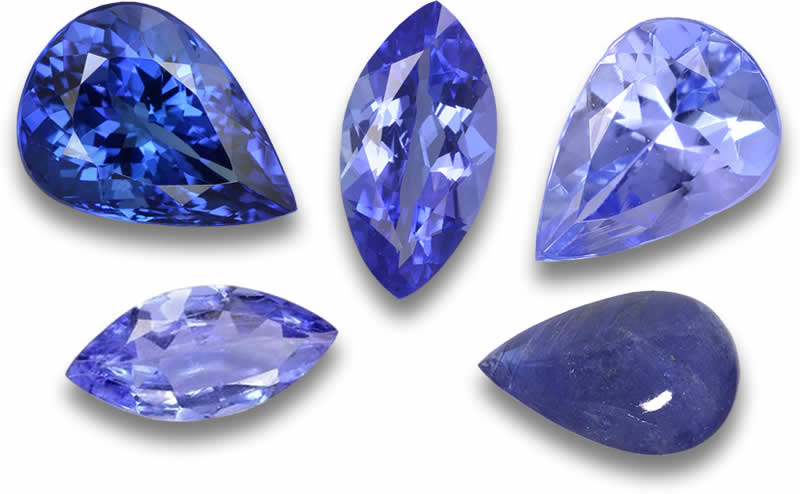 Acquista tanzanite a forma di pera e marquise