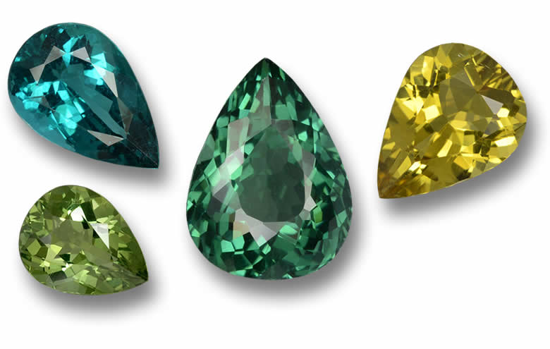 Pear Shaped Apatite Gemstones - Natural, Certified
