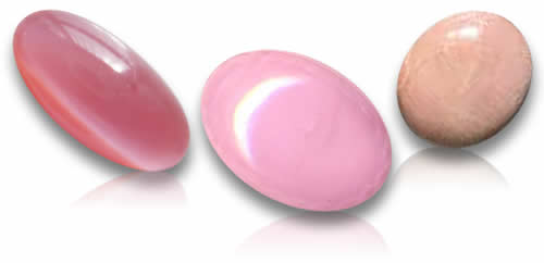 Pietre preziose naturali di pietra di luna rosa