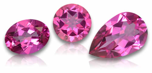 Pietre preziose naturali di topazio mistico rosa