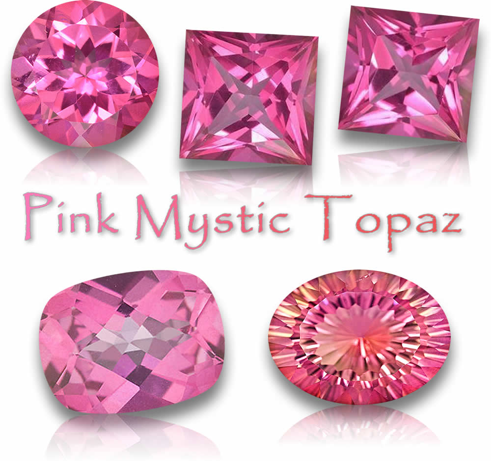 Gemme di topazio mistico rosa naturale