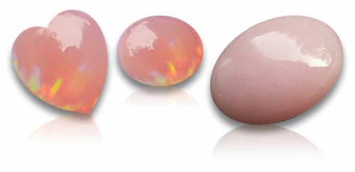 Pietre preziose di opale rosa naturale