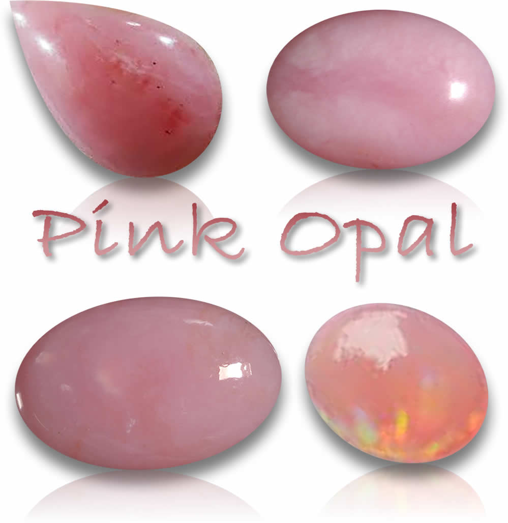 Gemme di opale rosa naturale