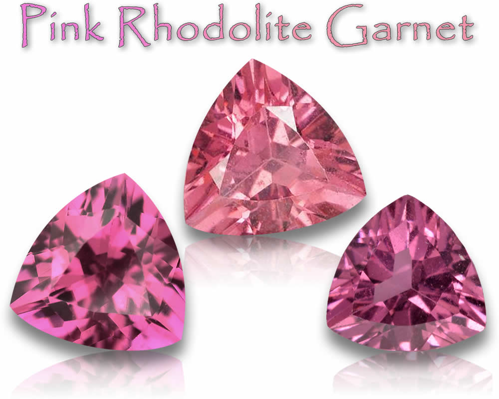 Pietre preziose di granato rodolite rosa naturale